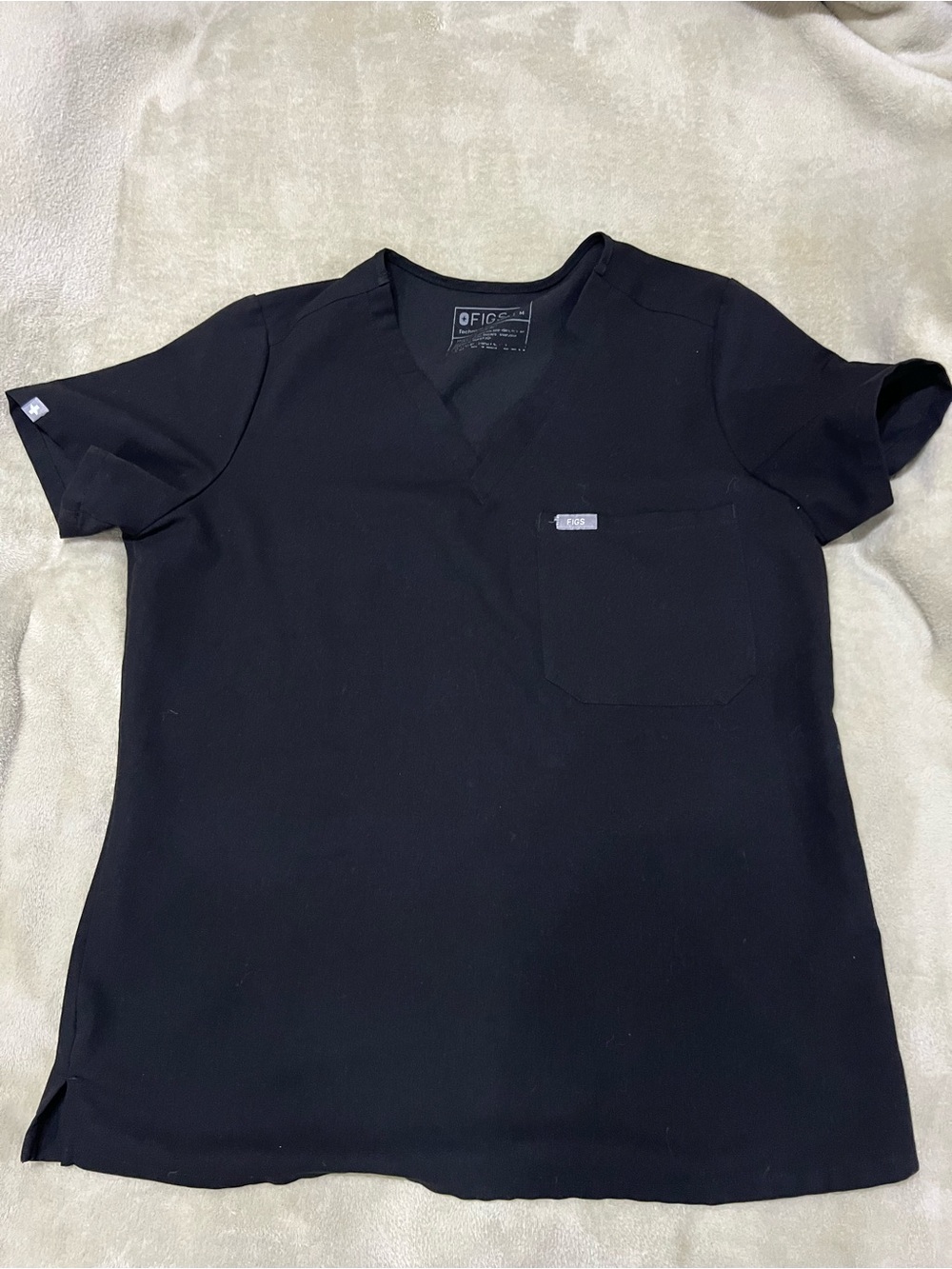 Figs womens Black V-Neck scrub top